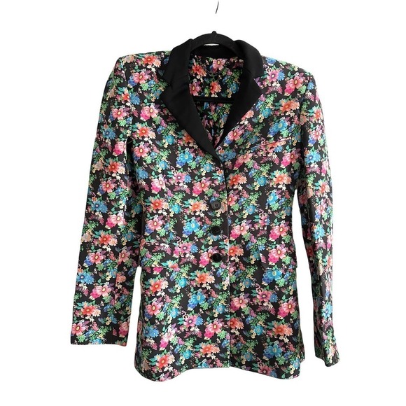 PACO RABANNE Floral Ditsy Print Blazer Shoulder Pads - French Sz 36 - US Sz 4 - Picture 2 of 7